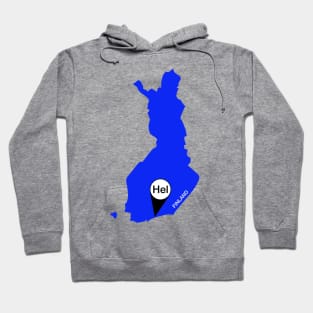 Hel Helsinki Finland map Hoodie